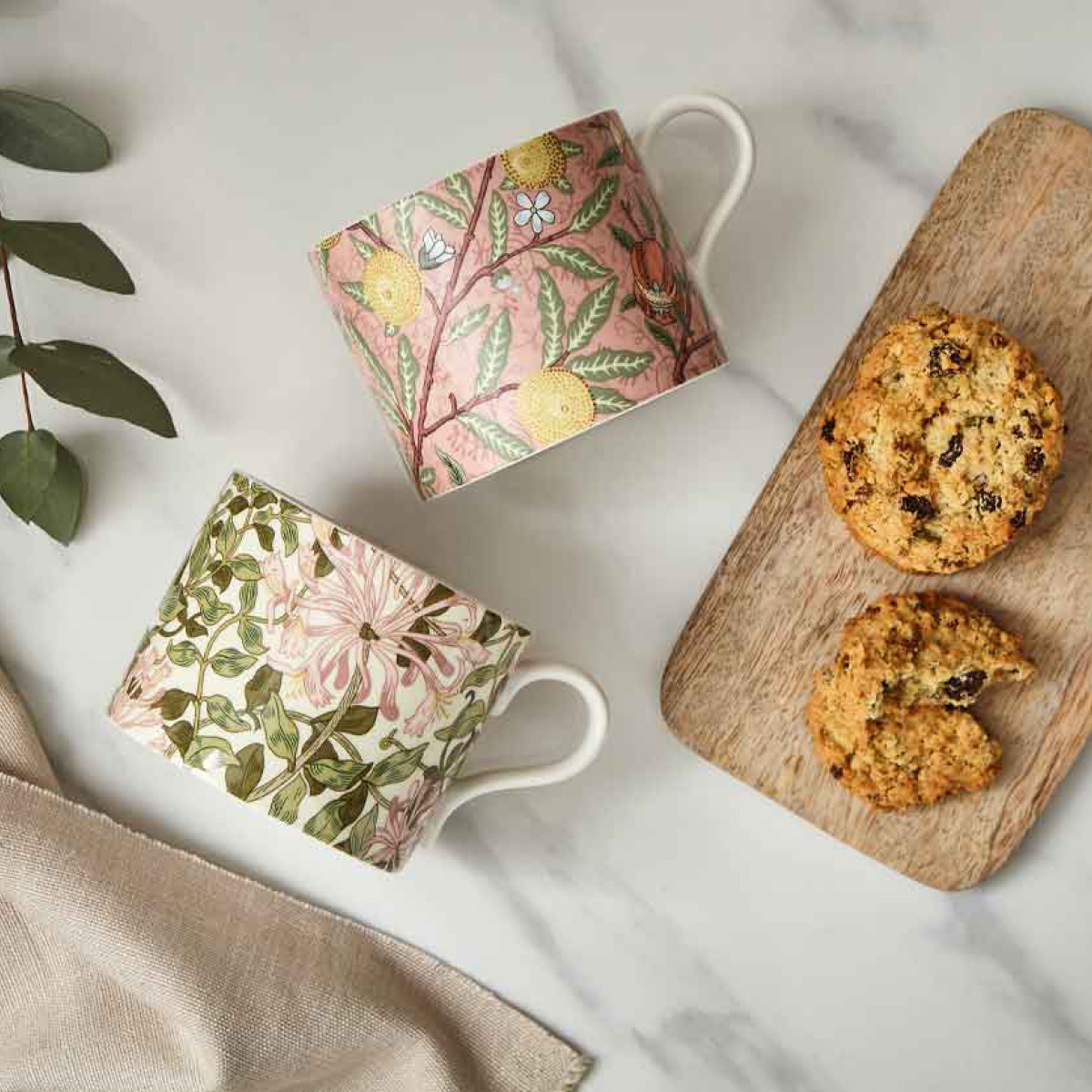 Spode Morris & Co mugg 34 cl 2-pack Fruit & Honeysuckle