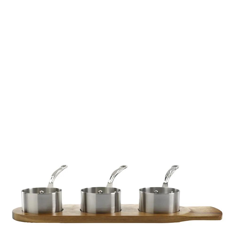 Serveware Minikattilasarja 9 cm 3 osaa Teräs
