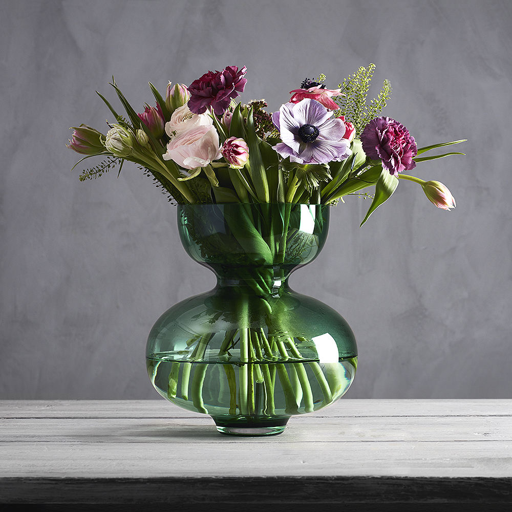 Georg Jensen Alfredo vase 25 cm grønn