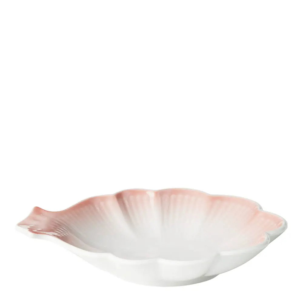 Iris blomsterformet asjett 16 cm korall