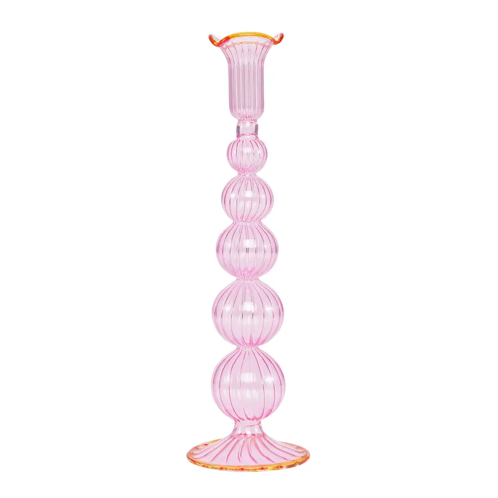 Sky Kynttilänjalka 30 cm Vaaleanpunainen/Oranssi