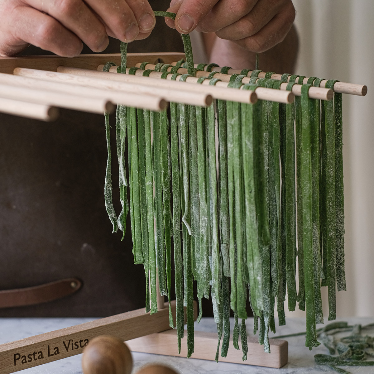 Modern House Pasta La Vista tørkestativ til pasta bøk