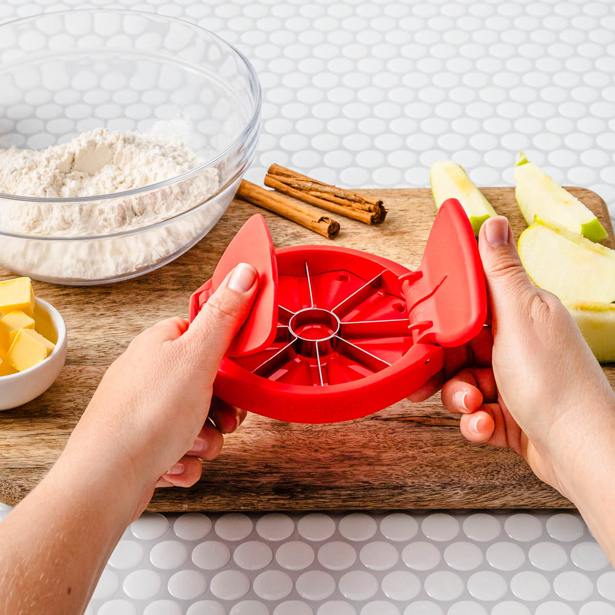 Dreamfarm Epledeler sammenleggbar 22,7x12,5 cm rød