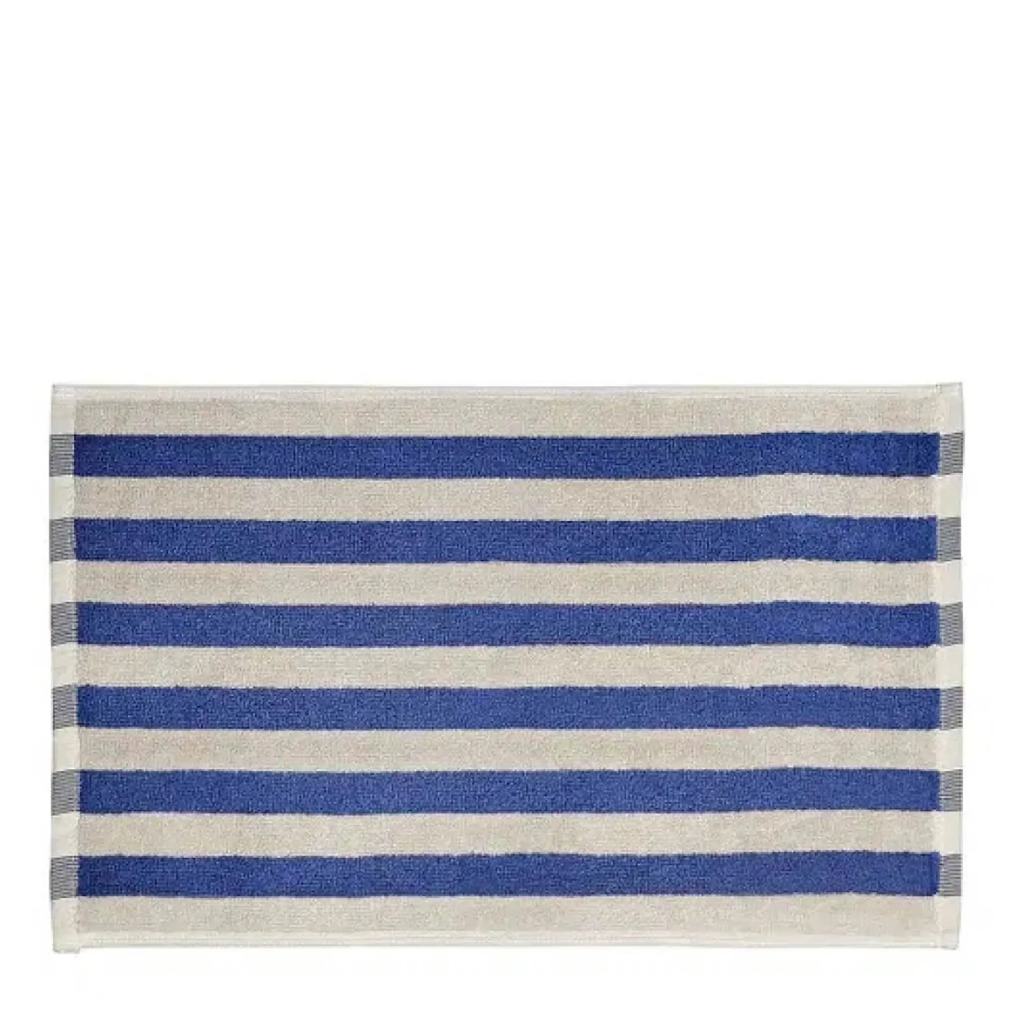 Blomus Arto gästhandduk 50x30 cm 2-pack beige/blå bredrandig