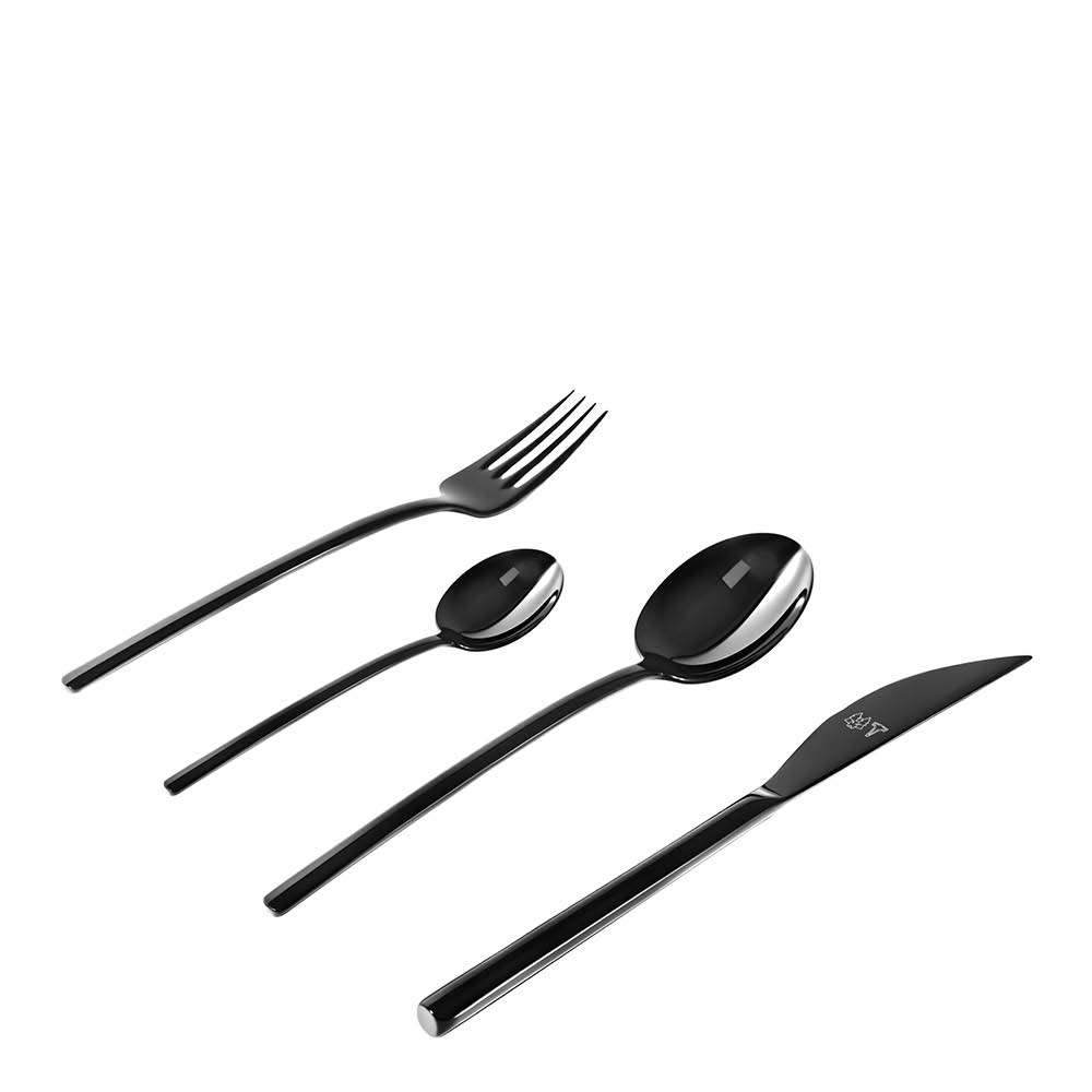 Vargen & Thor BINO bestickset 16 delar svart