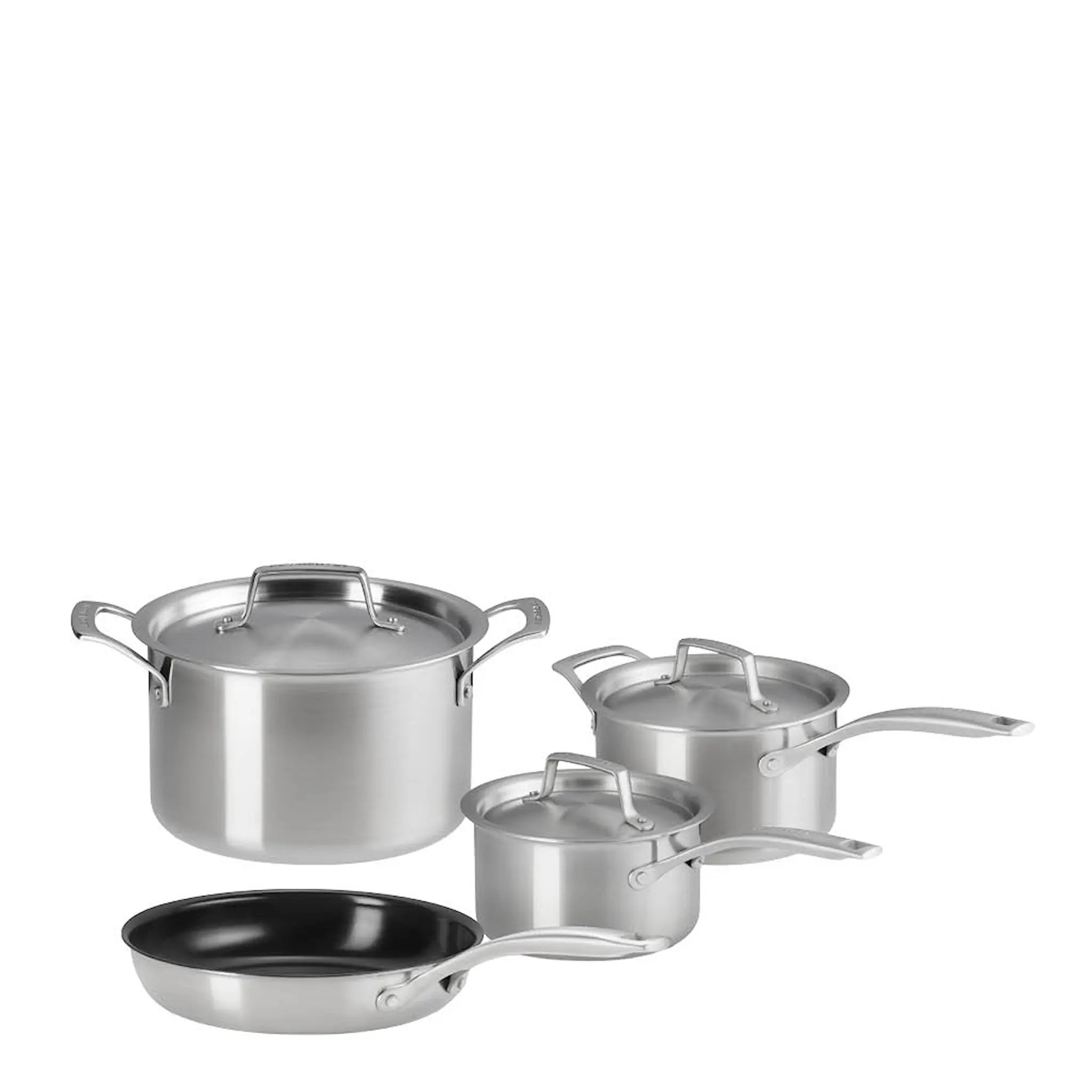 Le Creuset Essential 3-ply grytset 7 delar inkl stekpanna stål/keramisk