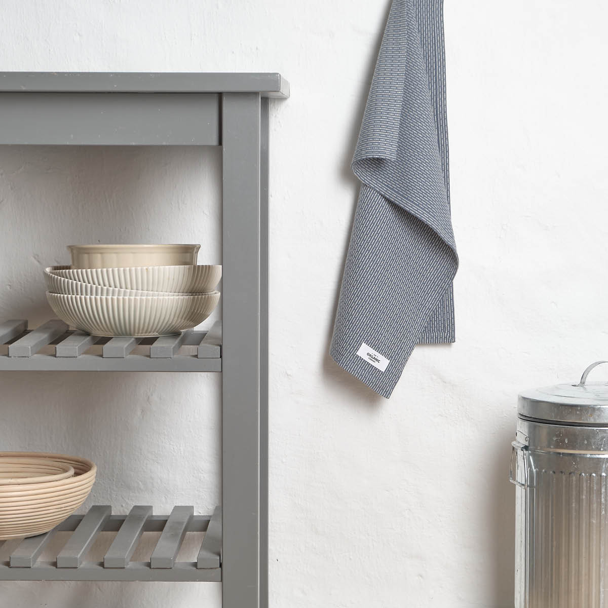 The Organic Company Kökshandduk 35x60 cm stone greyblue stone