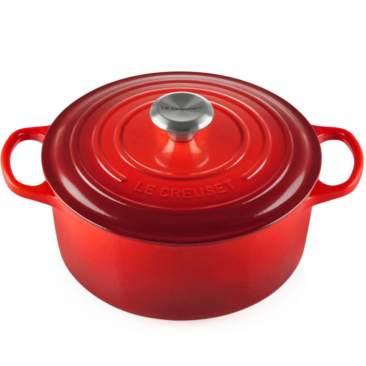Le Creuset - Signature Valurautapata pyöreä 26 cm 5,3 L Cerise