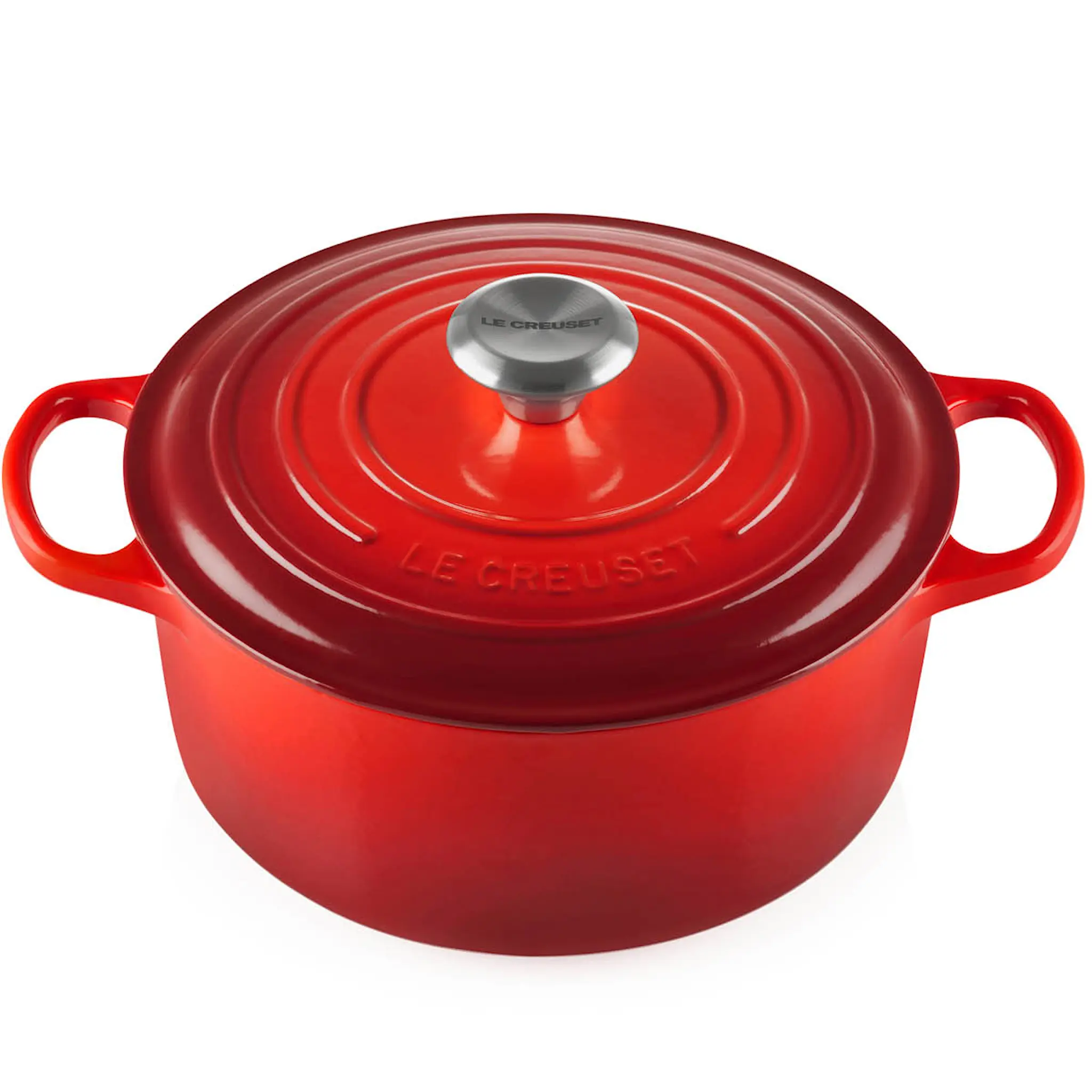 Le Creuset Signature Gjutjärnsgryta rund 26 cm 5,3 L Cerise