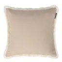 Kuddfodral linne/bomull med fransar 50x50 cm beige