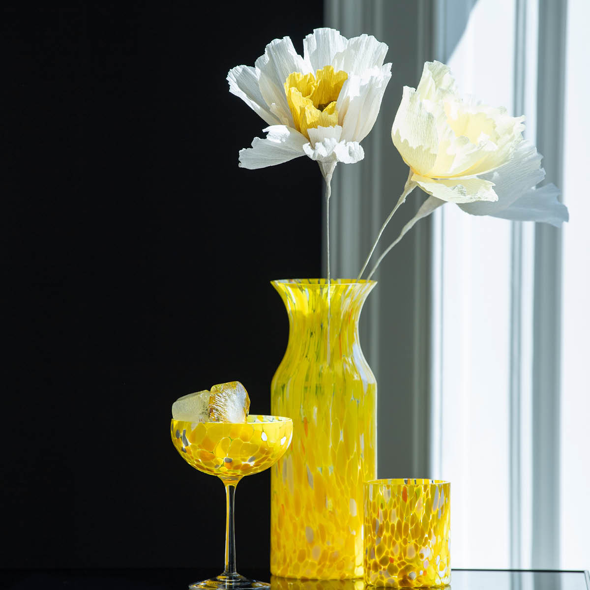 Magnor Swirl champagneglass 22 cl gul