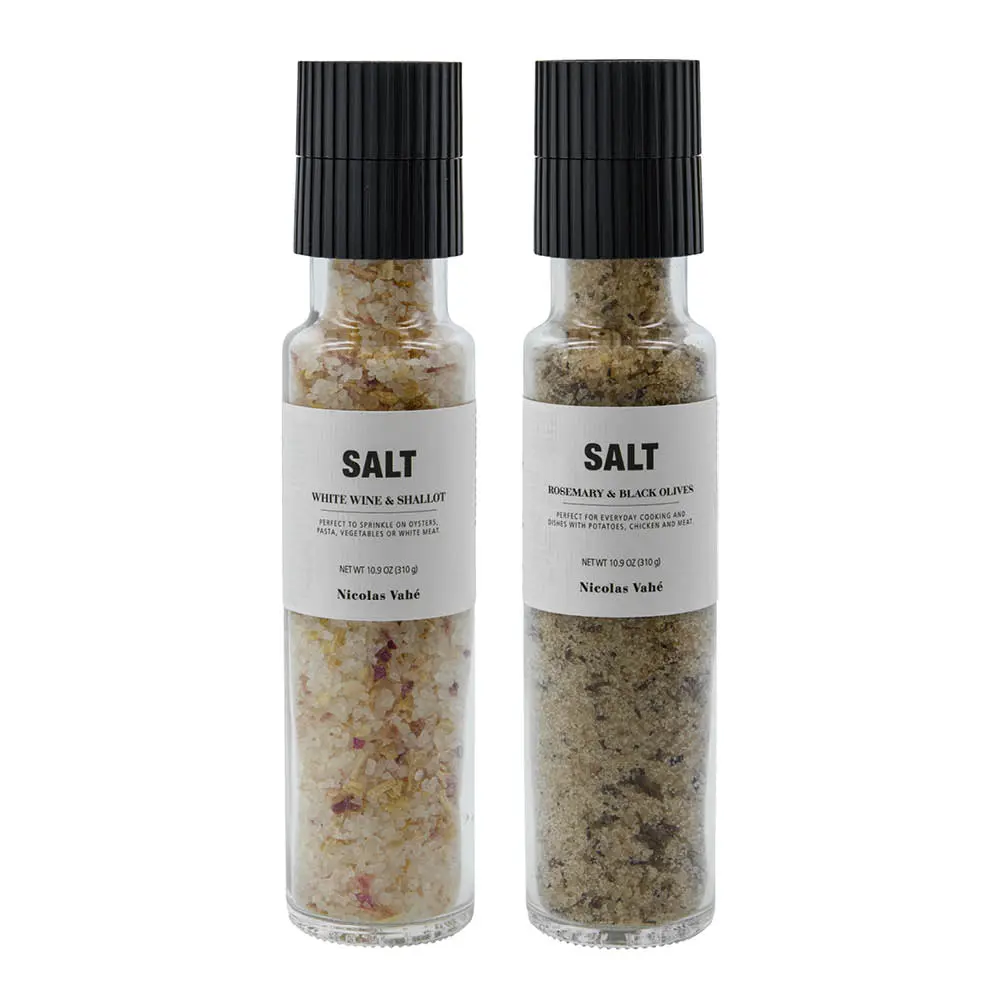 Gaveeske salt hvitvin og sjalott + salt rosmarin og oliven