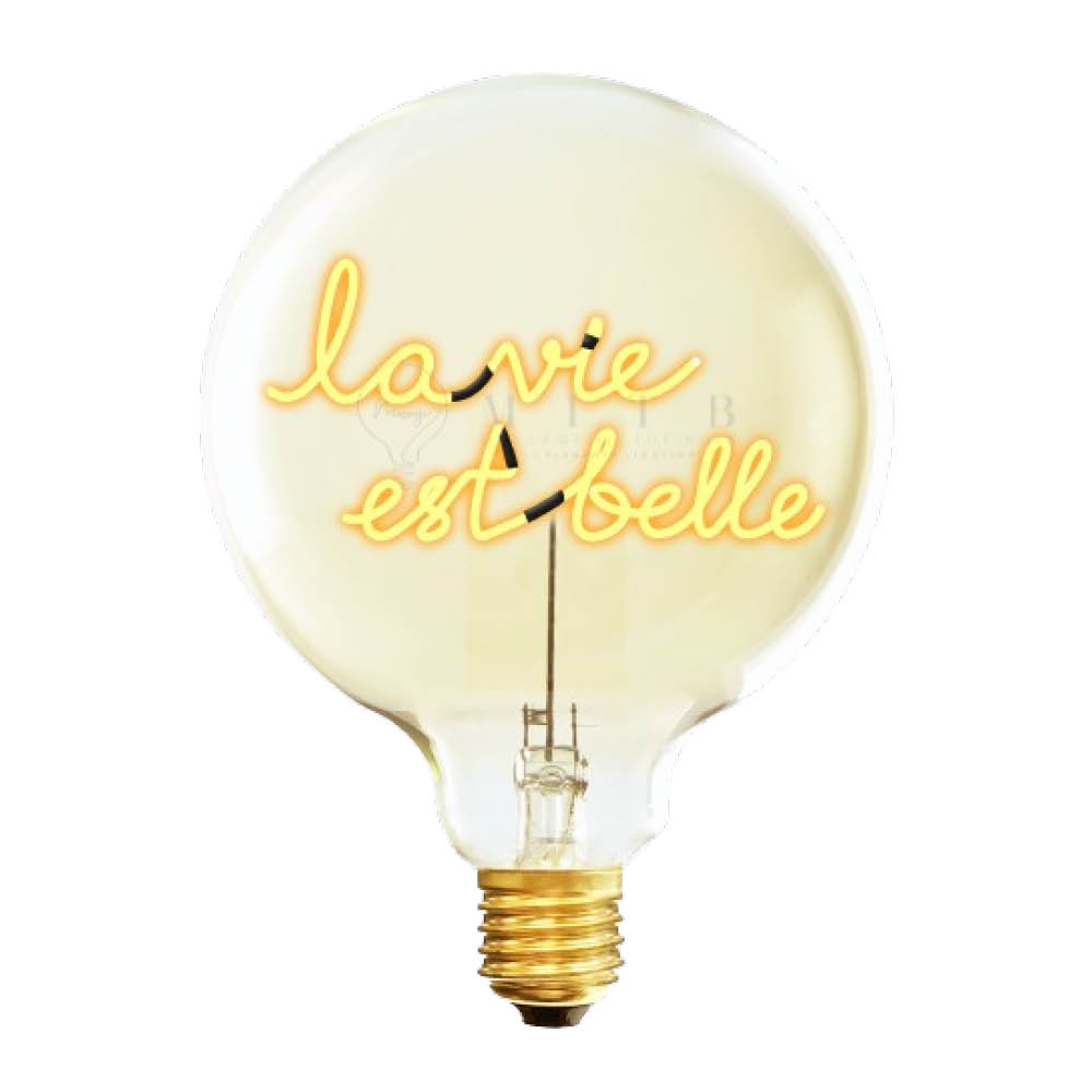 Elements Lighting MITB glödlampa LED 17 cm La Vie Est Belle bärnsten