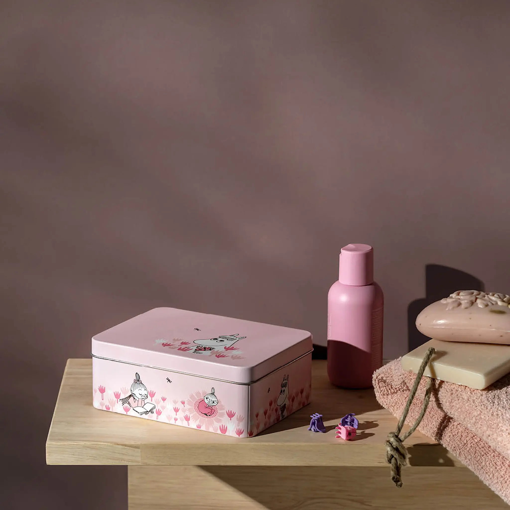 Muurla Muumi Peltipurkki 14,5x10,5 cm Vaaleanpunainen