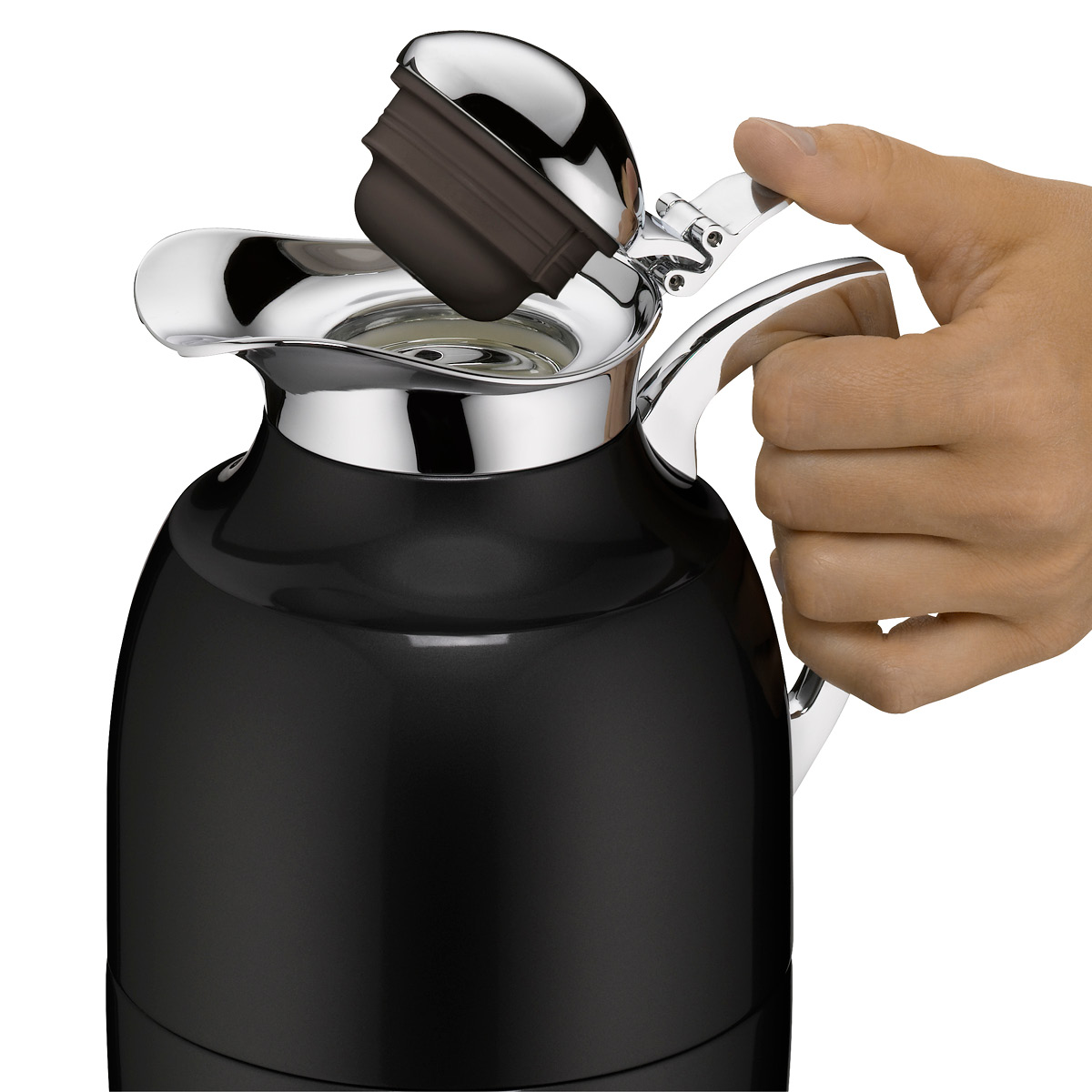 Alfi Juwel termokanne 1L rustfritt stål blank svart