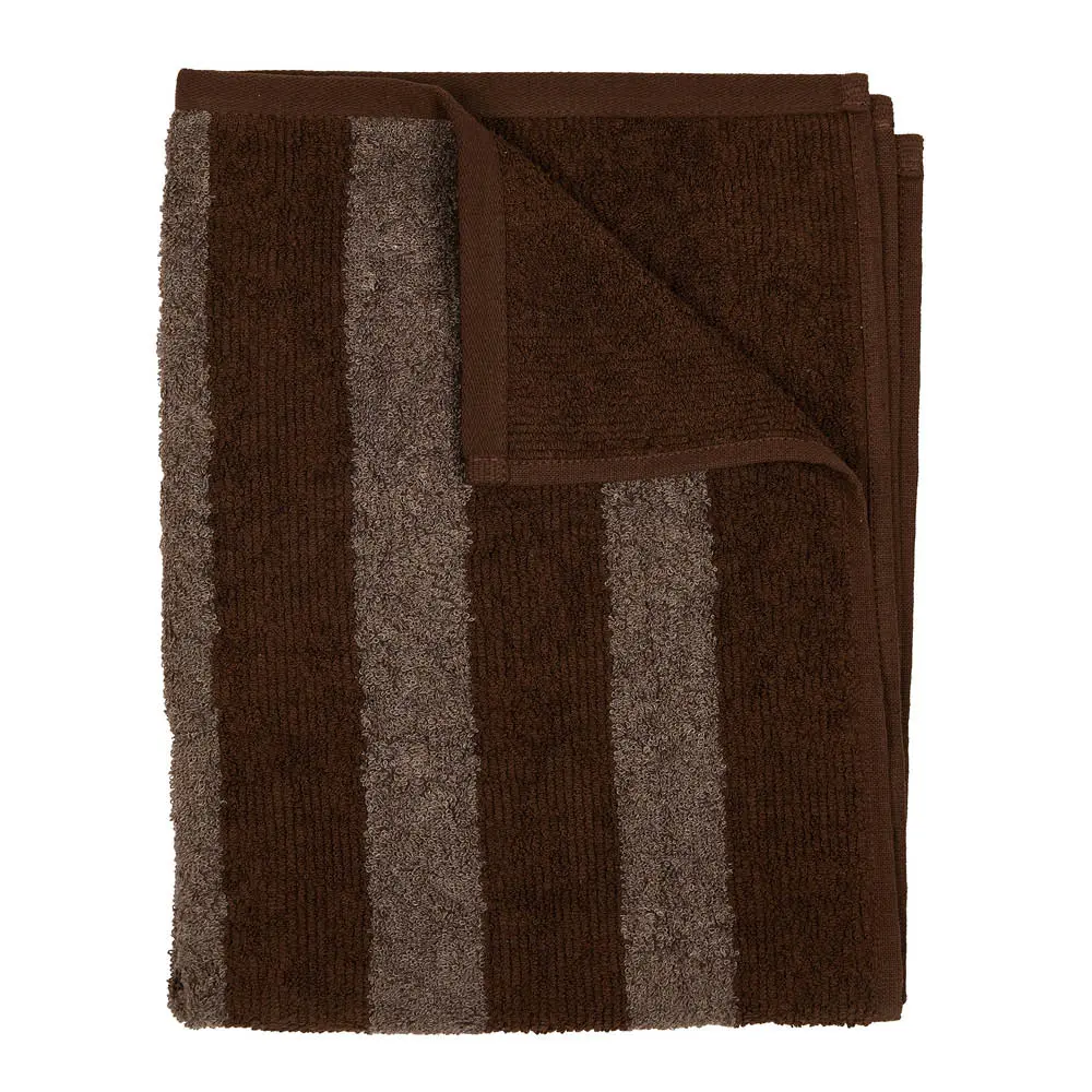 Stripe håndkle 50x70 cm kaffe