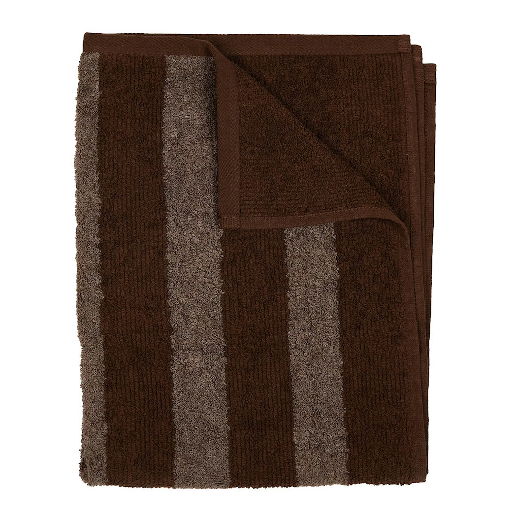 Fondaco Stripe handduk 50x70 cm kaffe