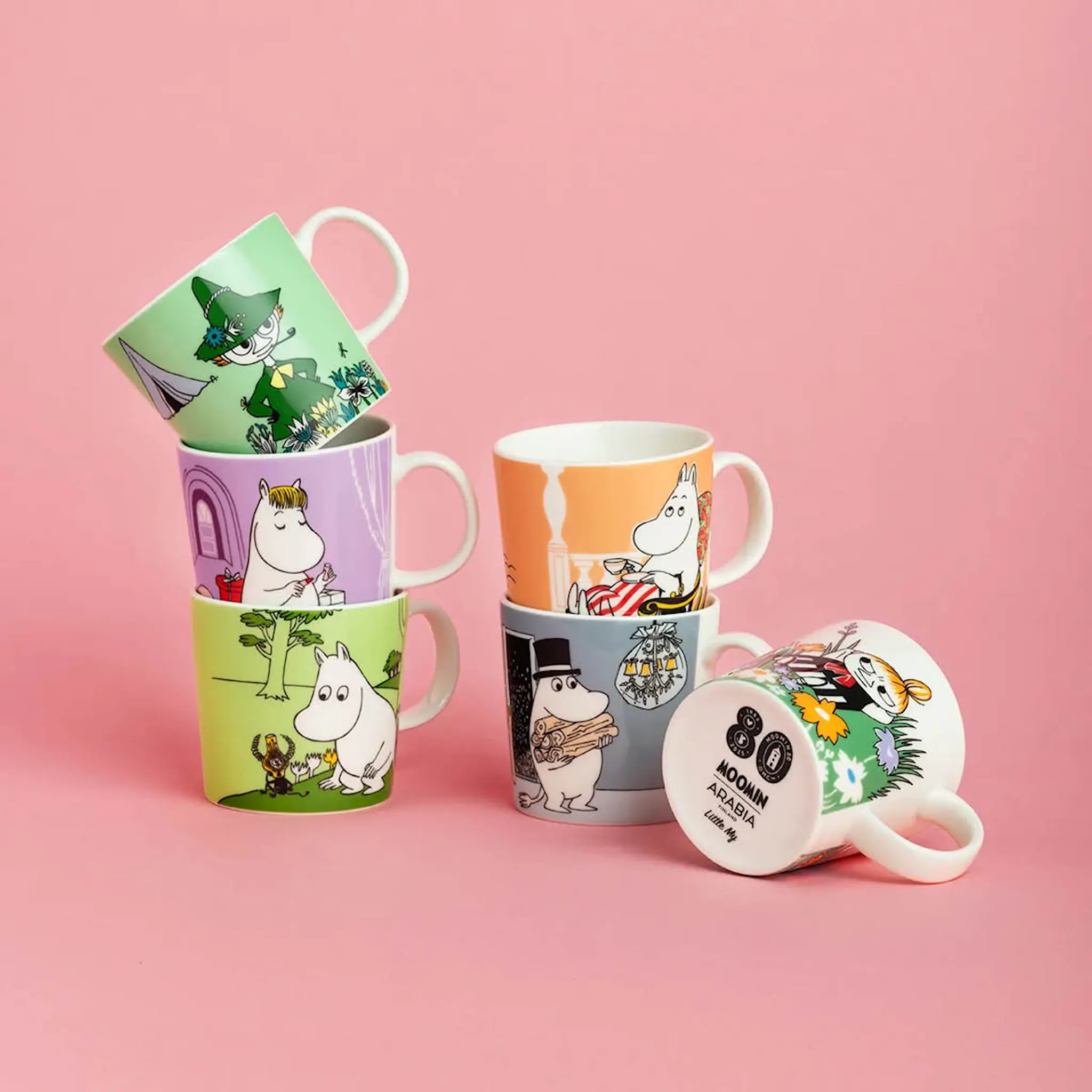 Moomin Arabia Mummikopp 30 cl Lille My og Snusmumrikken 2 stk 80 år