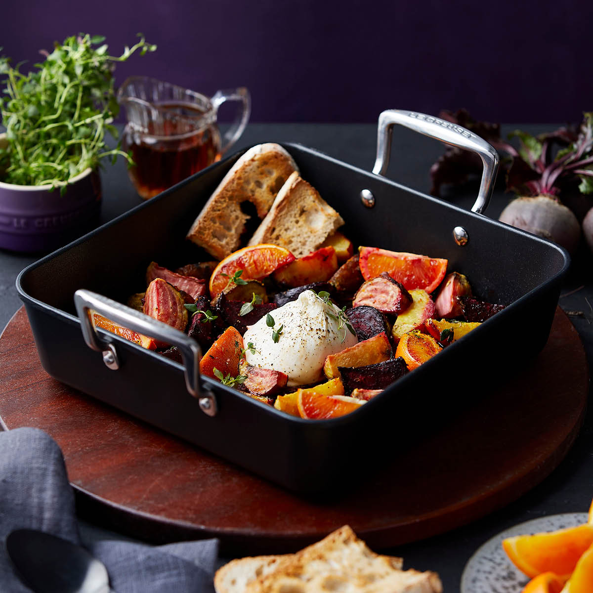 Le Creuset Toughened Non-Stick ovnspanne kvadrat 26 cm