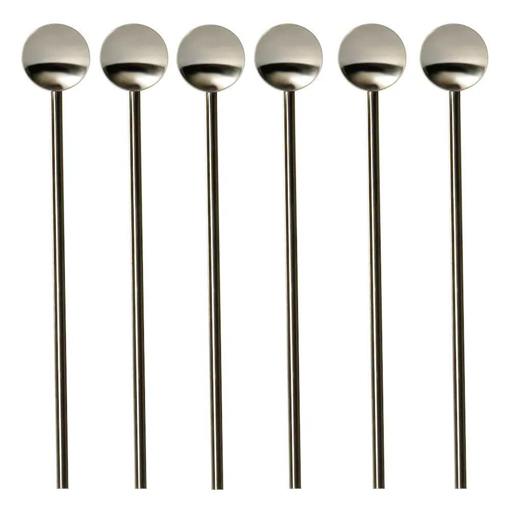 Cocktaillusikat pillillä 6 kpl