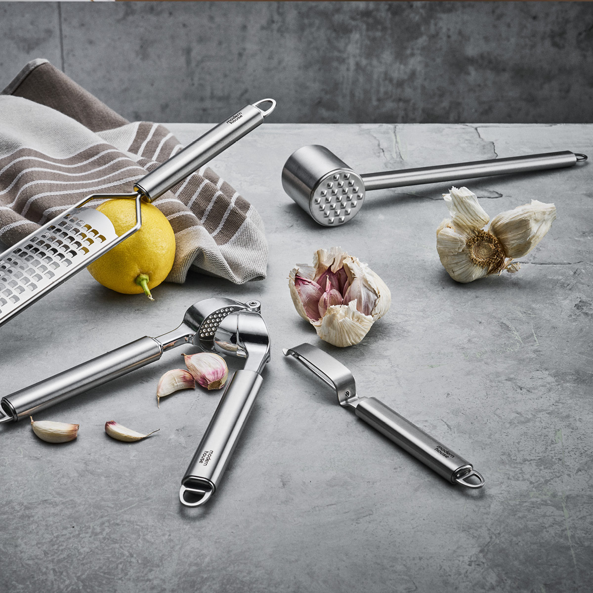 Modern House Chief biffbanker 28,5 cm børstet