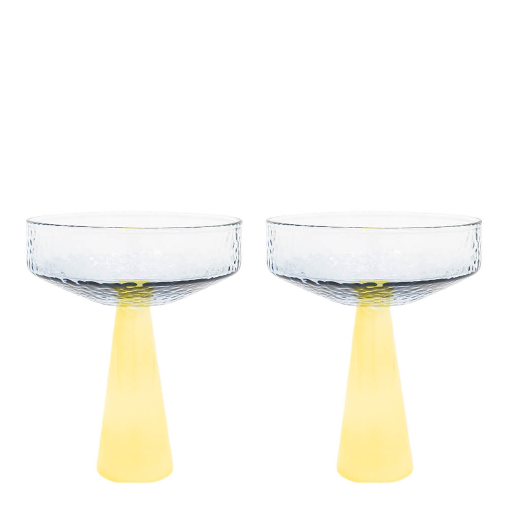 Brût Claude champagnekupa 25 cl 2-pack ljusblå/gul