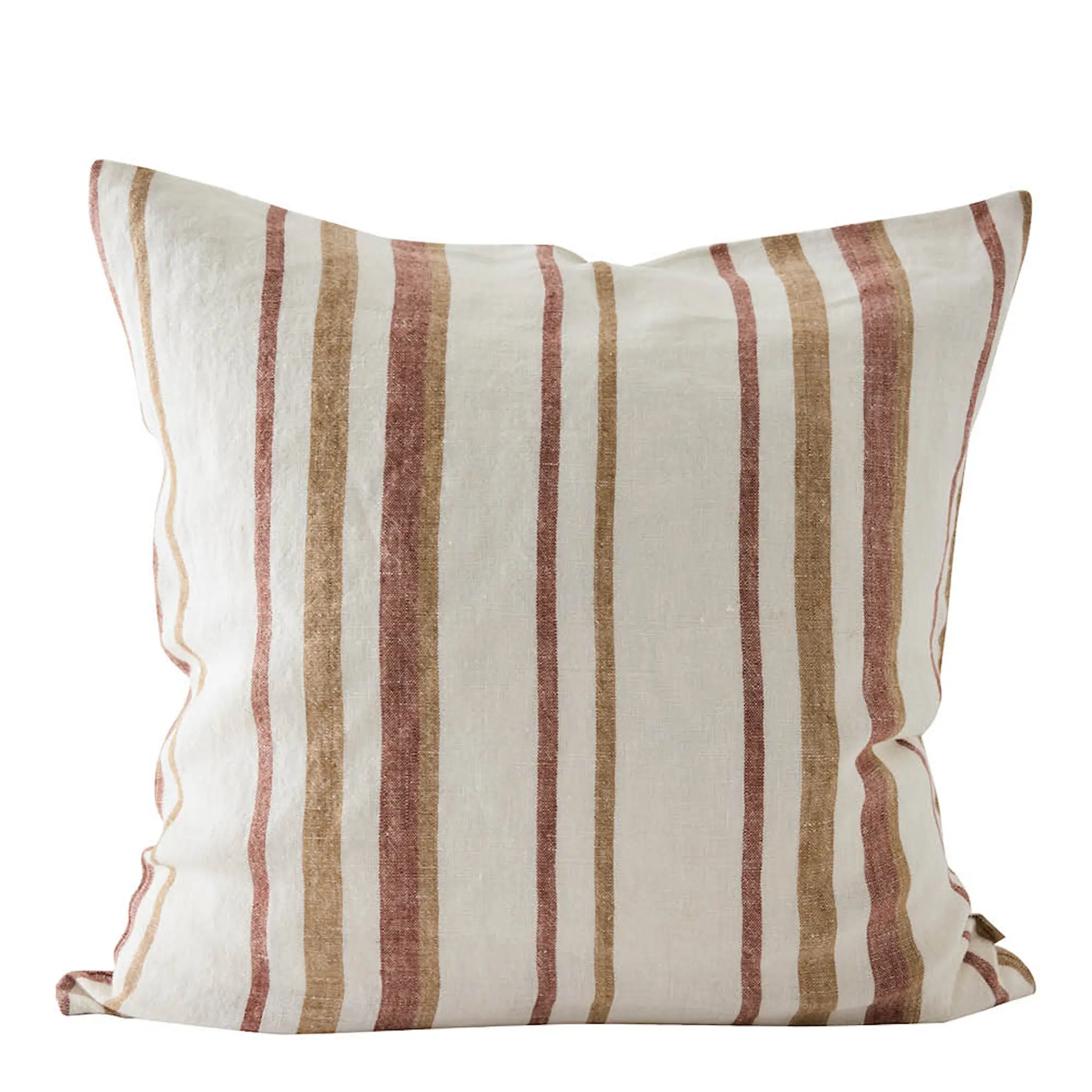 Tell Me More Luc kuddfodral linne 50x50 cm terrakotta ränder