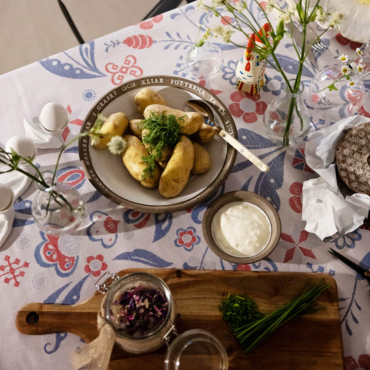 Ekelund Torplyckan håndkle 48x70 cm blå