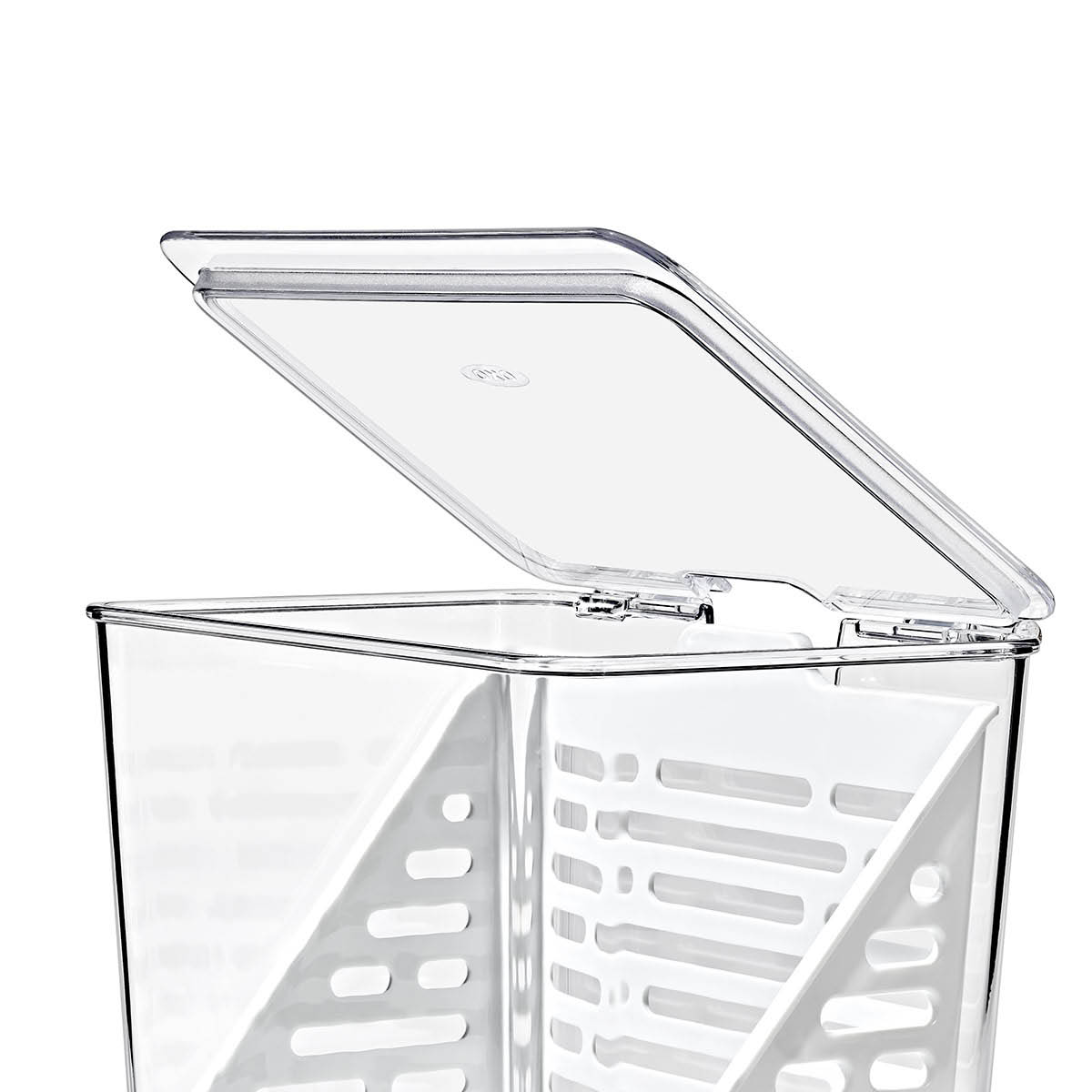 Oxo Oppbevaringsboks til kjøleskap 15,5x23 cm klar/hvit