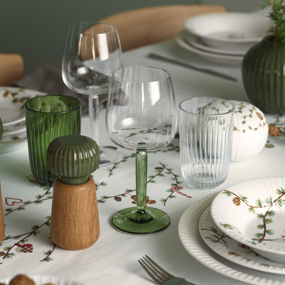 Kähler Hammershøi Rödvinsglas 49 cl 2-pack Grön