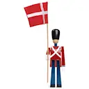 Figurer Fanbärare 29,5 cm Röd/Blå/Vit