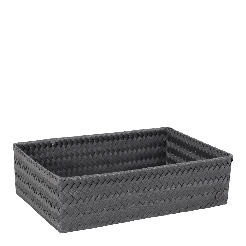 Handed By Fit stor oppbevaringskurv 36x24x10 cm dark grey