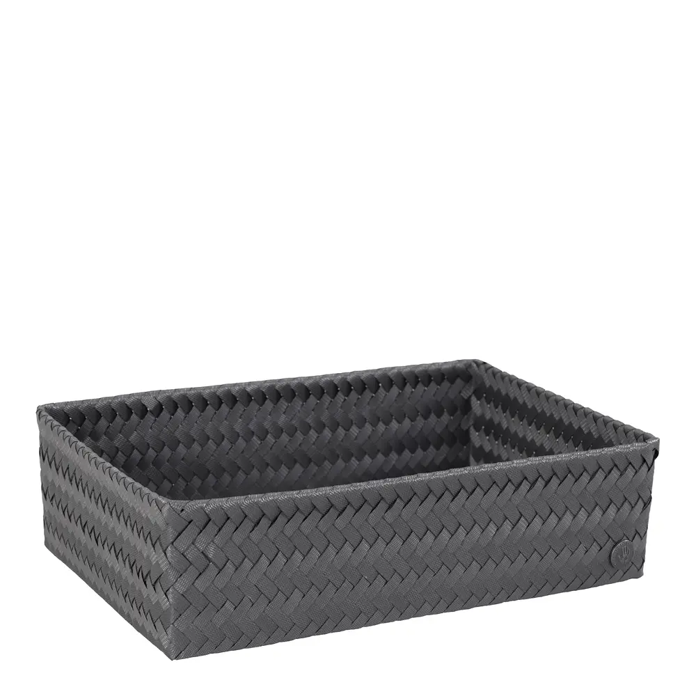 Fit stor oppbevaringskurv 36x24x10 cm dark grey