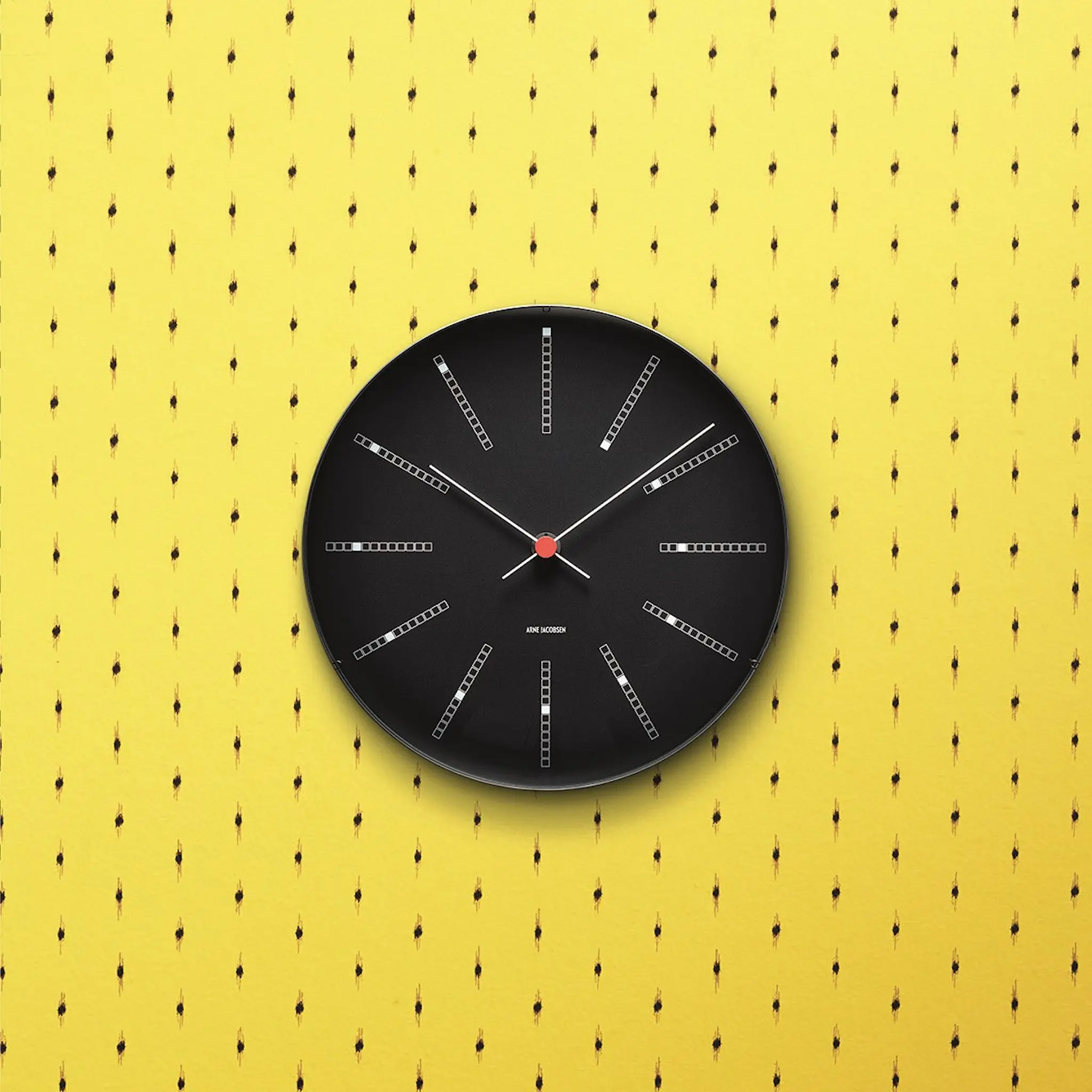 Arne Jacobsen Bankers Väggur 29 cm Svart