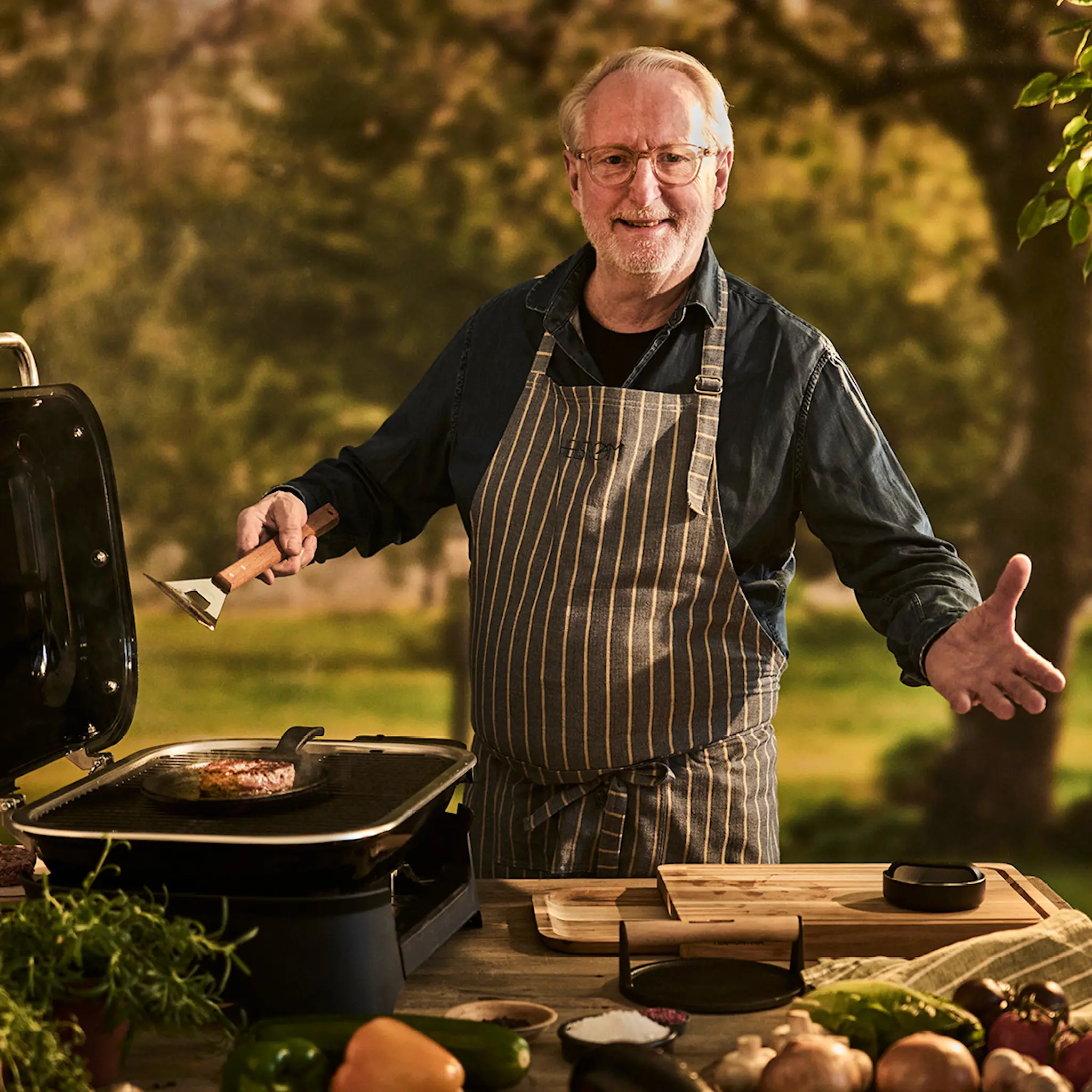 Tramontina BBQ by Hellstrøm skärbräda 2 delar 40x30 cm natur