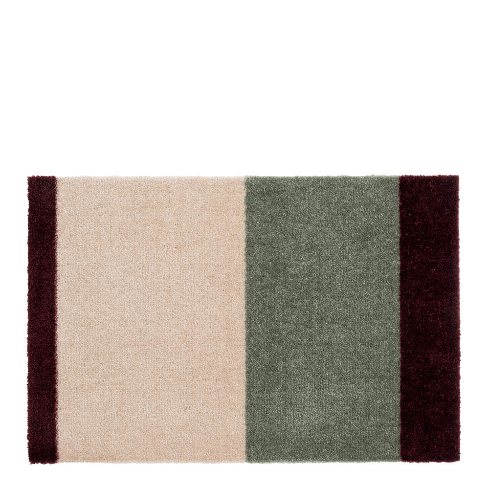 Tica Copenhagen - Stripes Horizontally Matto 40x60 cm Bordeaux/Green/Ivory