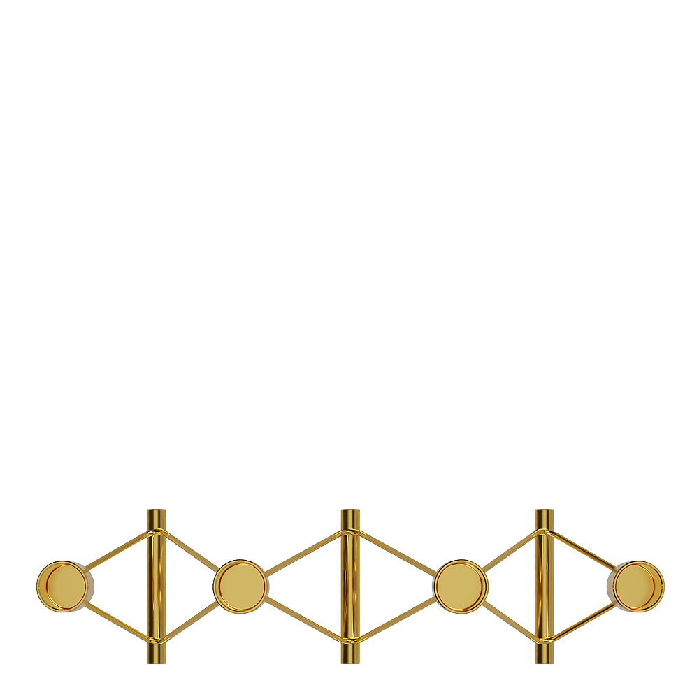 Cooee Vinkel Ljusstake 4 ljus Mässing