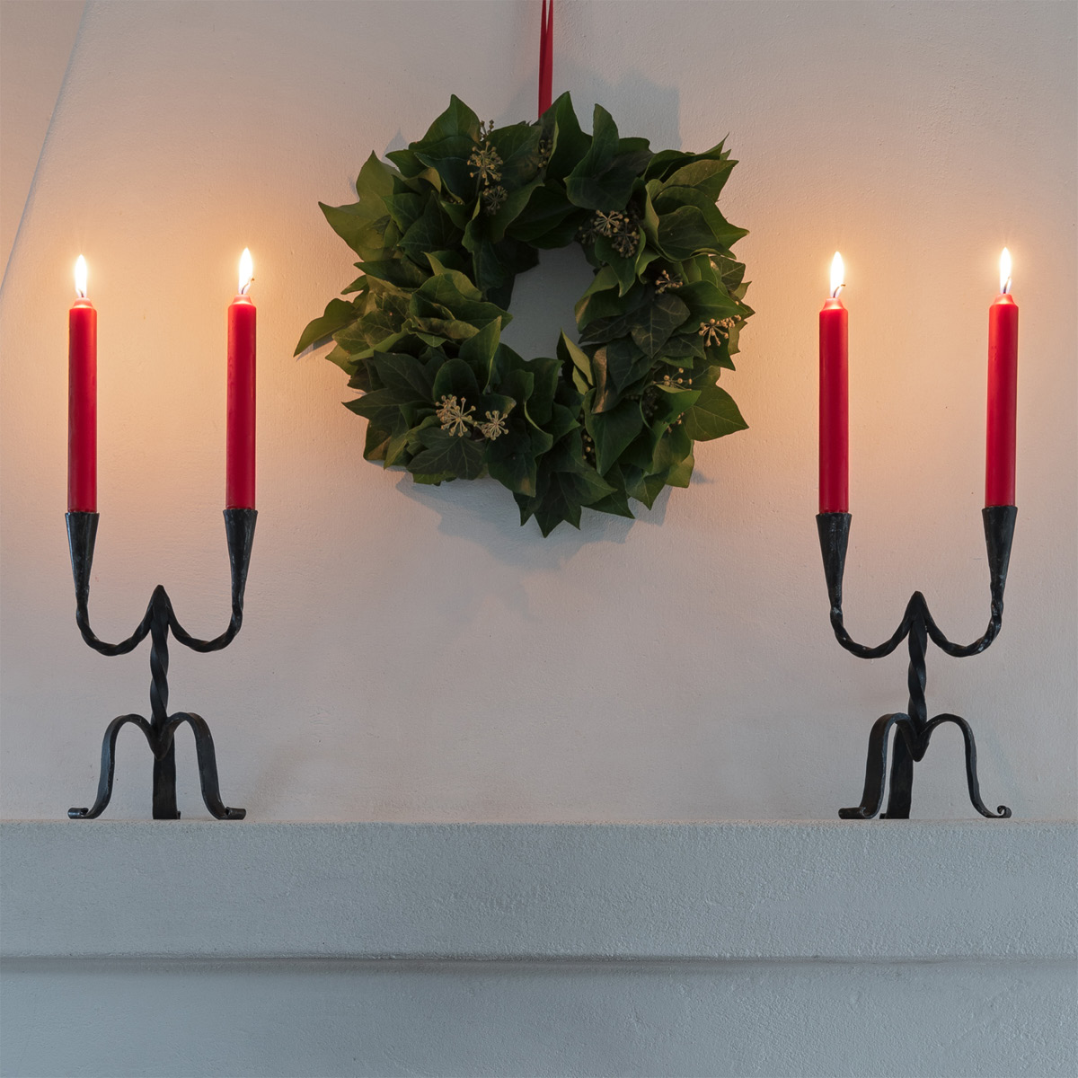 Liljeholmens Kruunukynttilä 20,6 cm 8 kpl Punainen