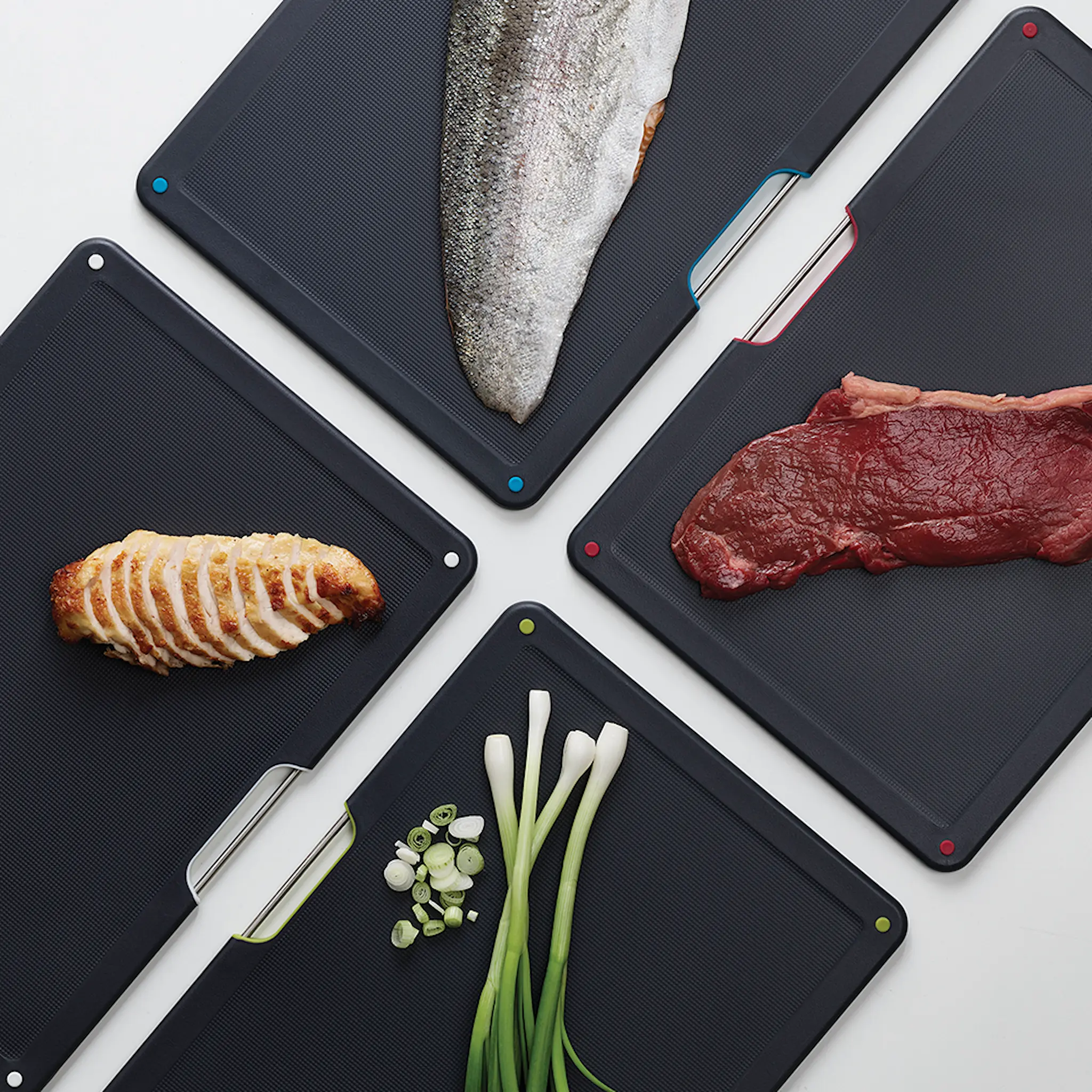 Joseph Joseph Folio Steel Skärbräda Set 35,5x26,5 cm Plast med Stålfodral