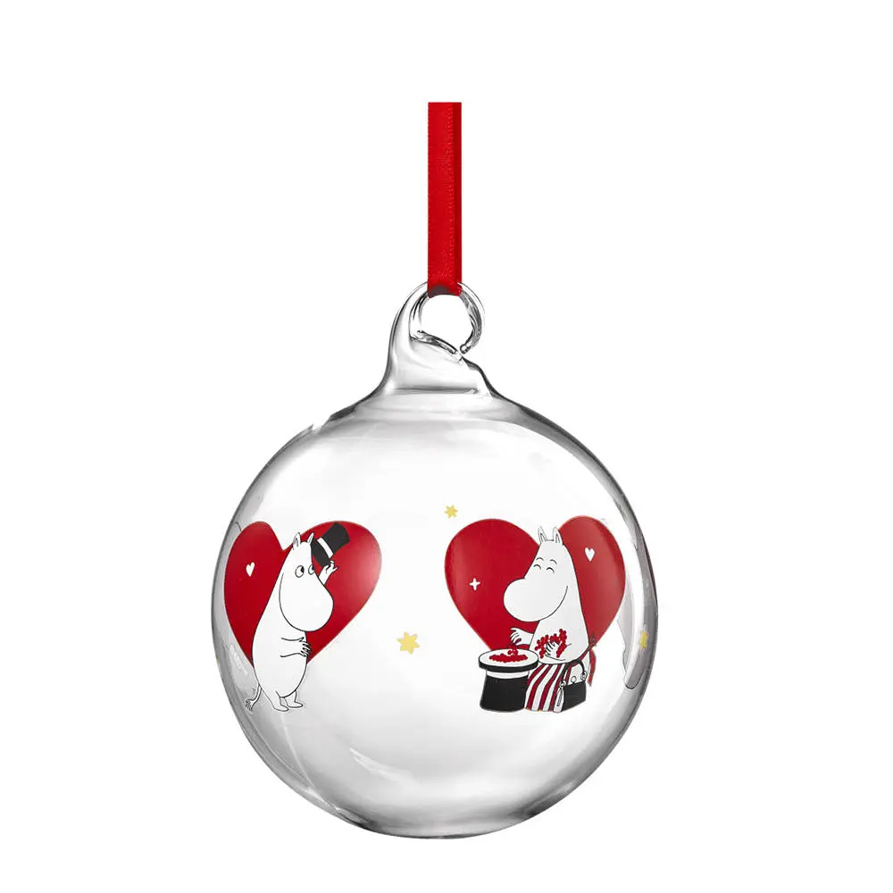 Muumi Lasipallo Sydän 9 cm