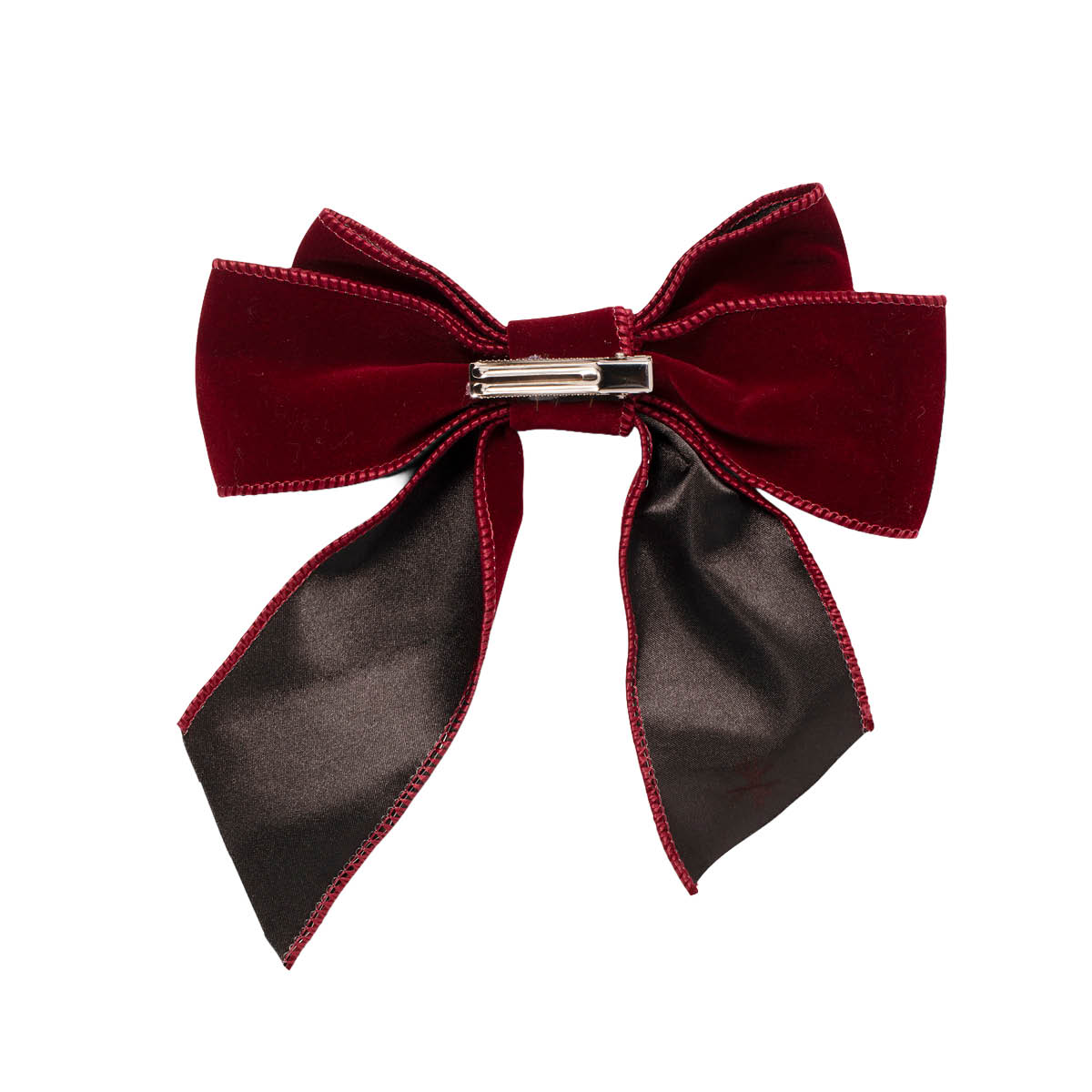 Vondels Santa's Favorites sammetsrosett med klämma 20 cm 2-pack vinröd