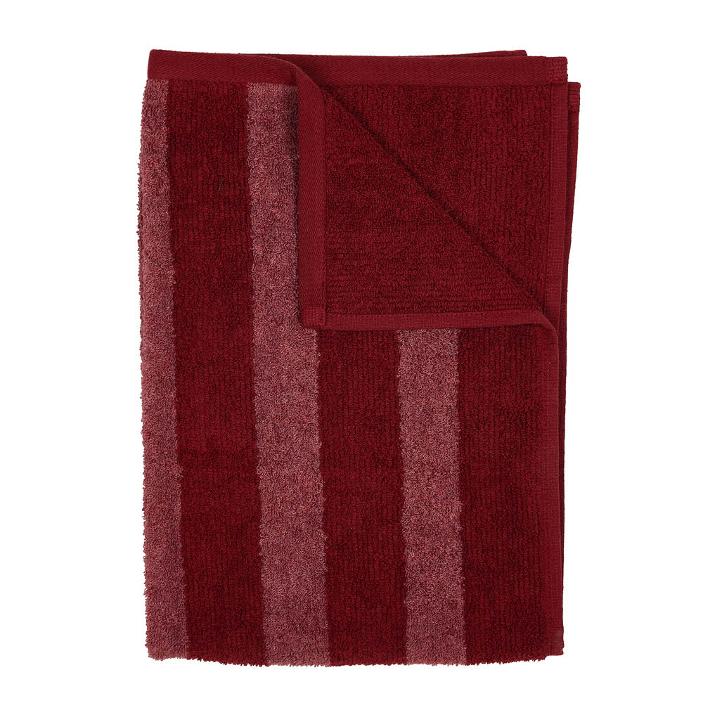 Fondaco Stripe badlakan 70x140 cm röd
