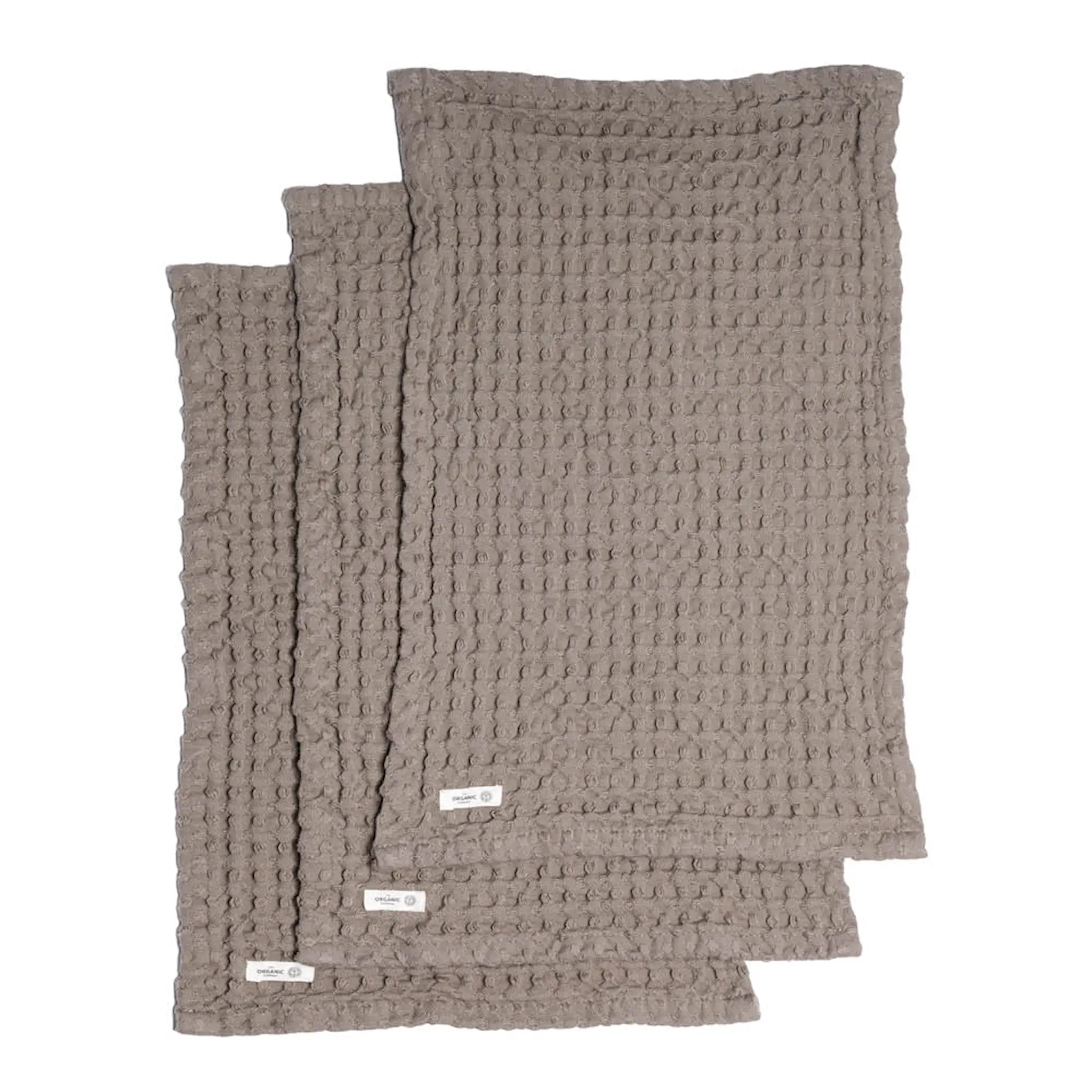 The Organic Company Big Waffle pesulappu 25x40 cm 3 kpl clay