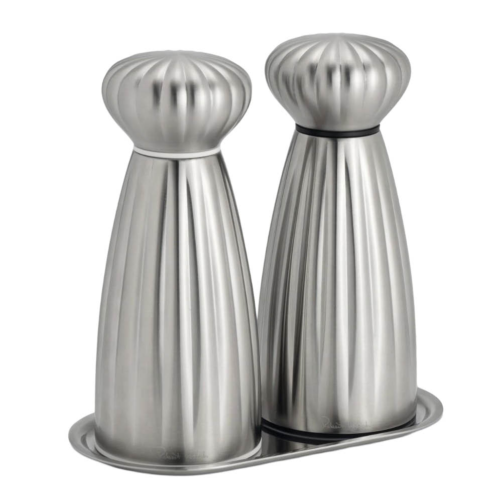 Robert Welch Palm Satin kvarnar och bricka 3 delar rostfritt stål liten