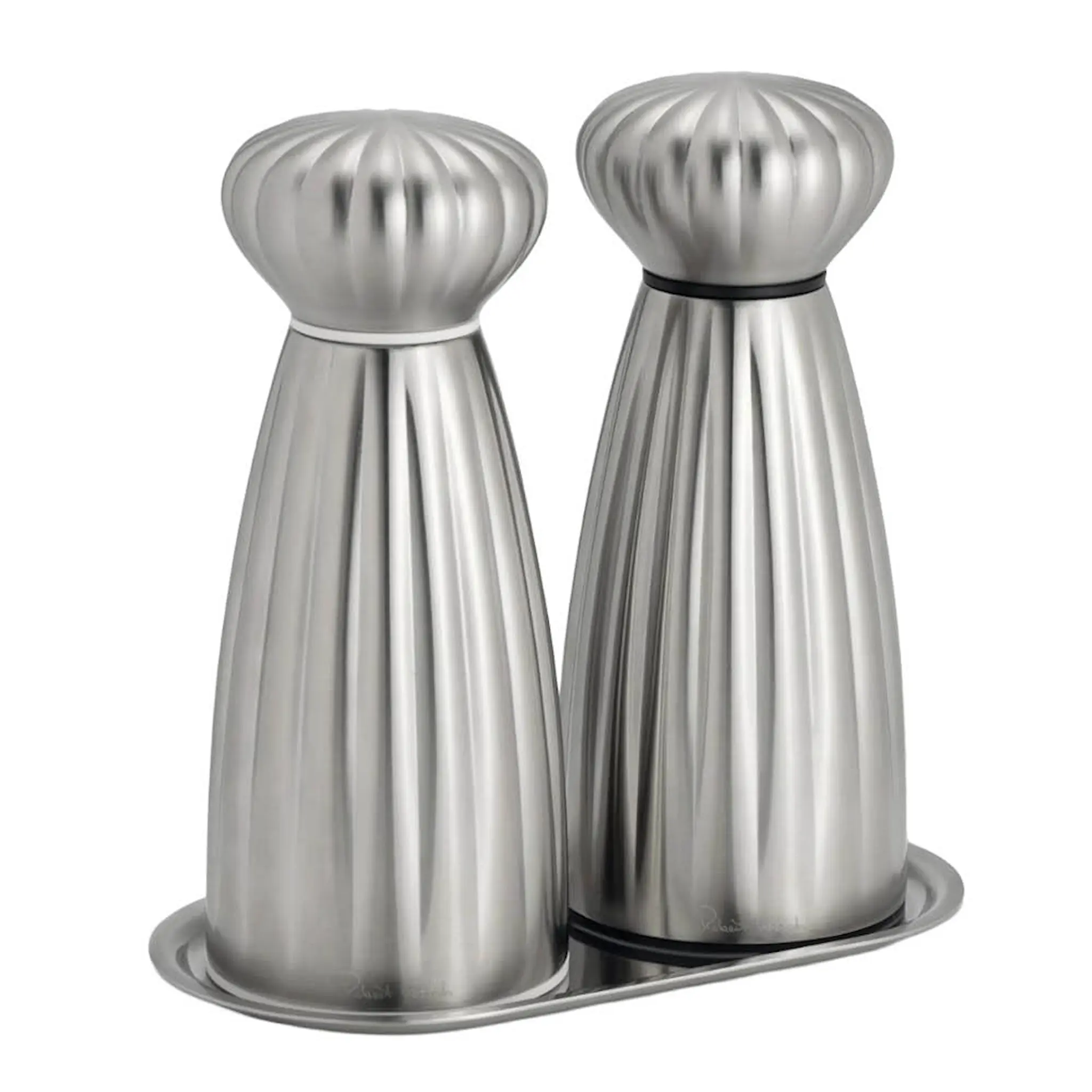 Robert Welch Palm Satin kvarnar och bricka 3 delar rostfritt stål liten