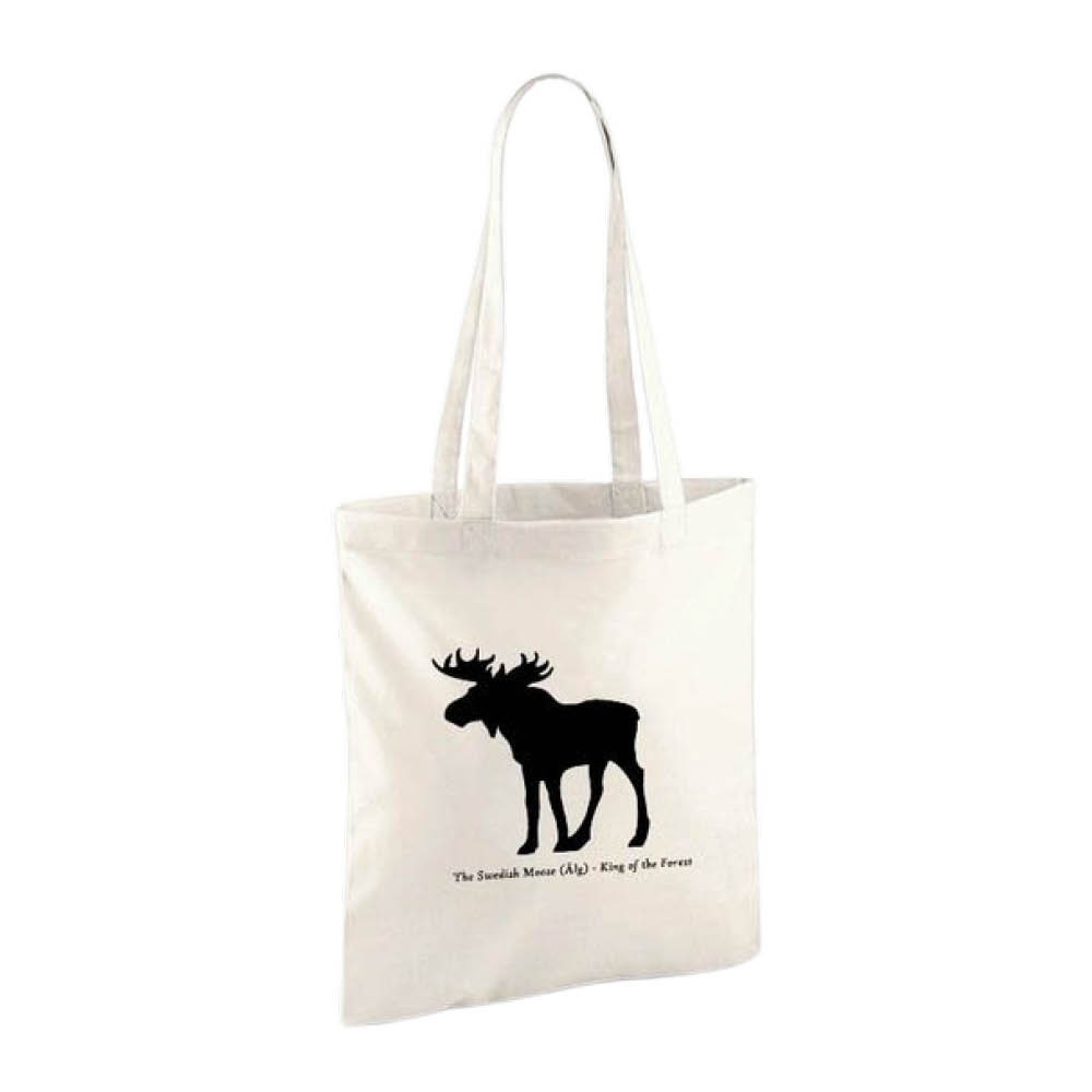Mellow Design Handlenett i bomull 40x35 cm Swedish Moose