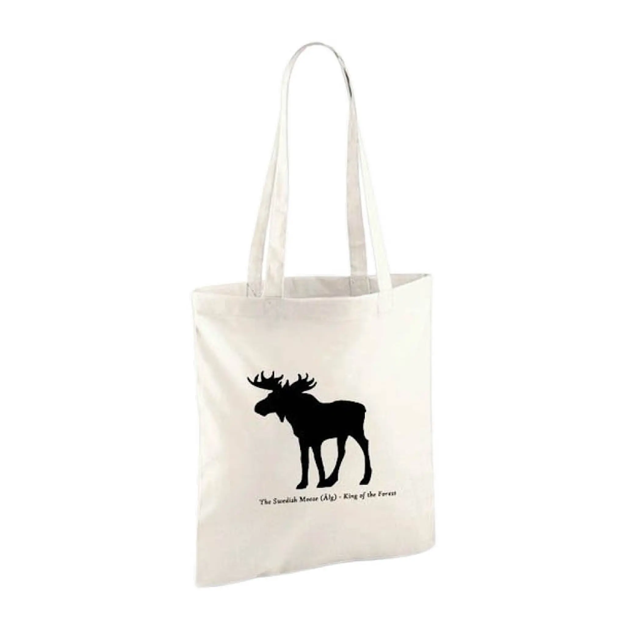 Mellow Design Handlenett i bomull 40x35 cm Swedish Moose
