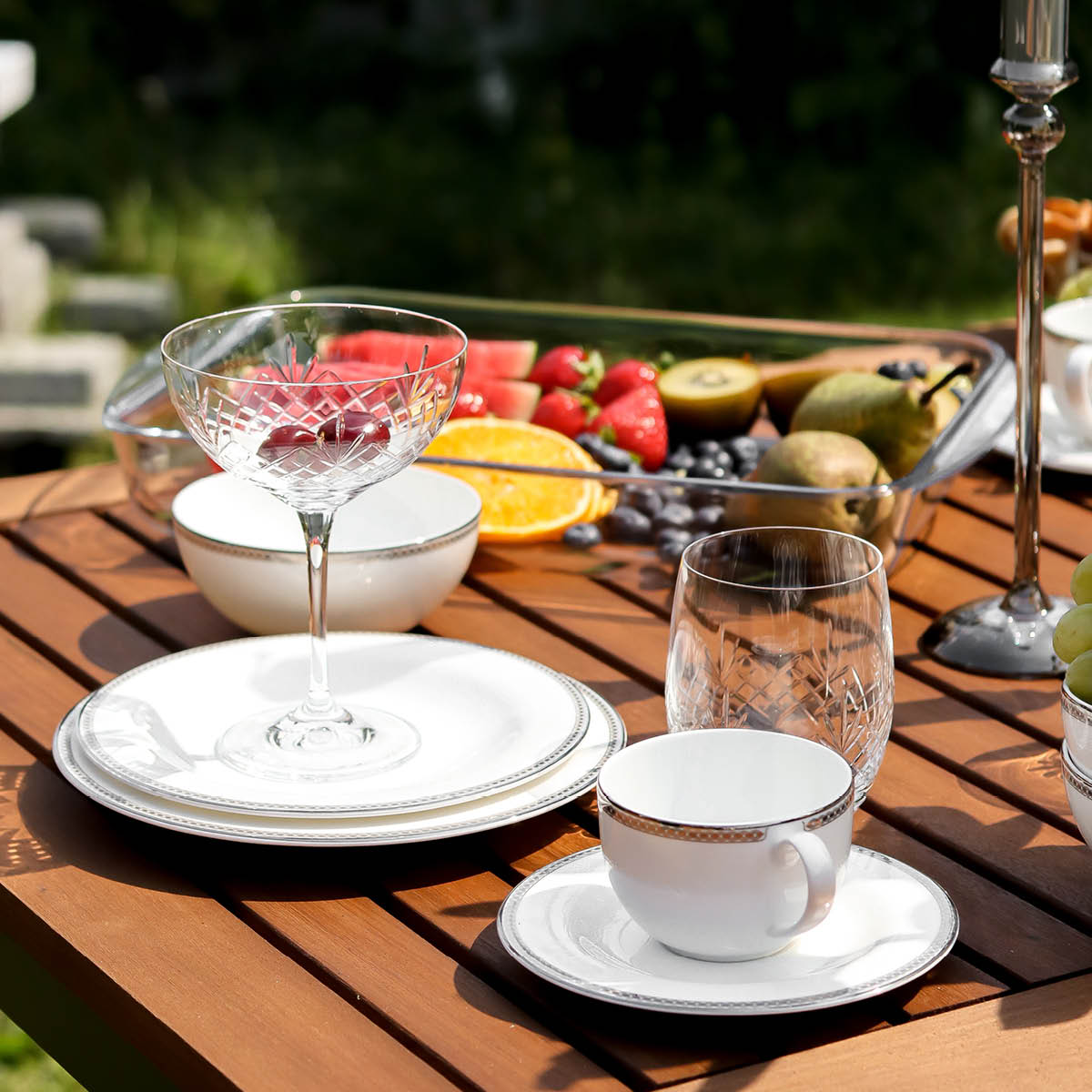 Royal Porcelain Silver Paisley tallerken 21 cm