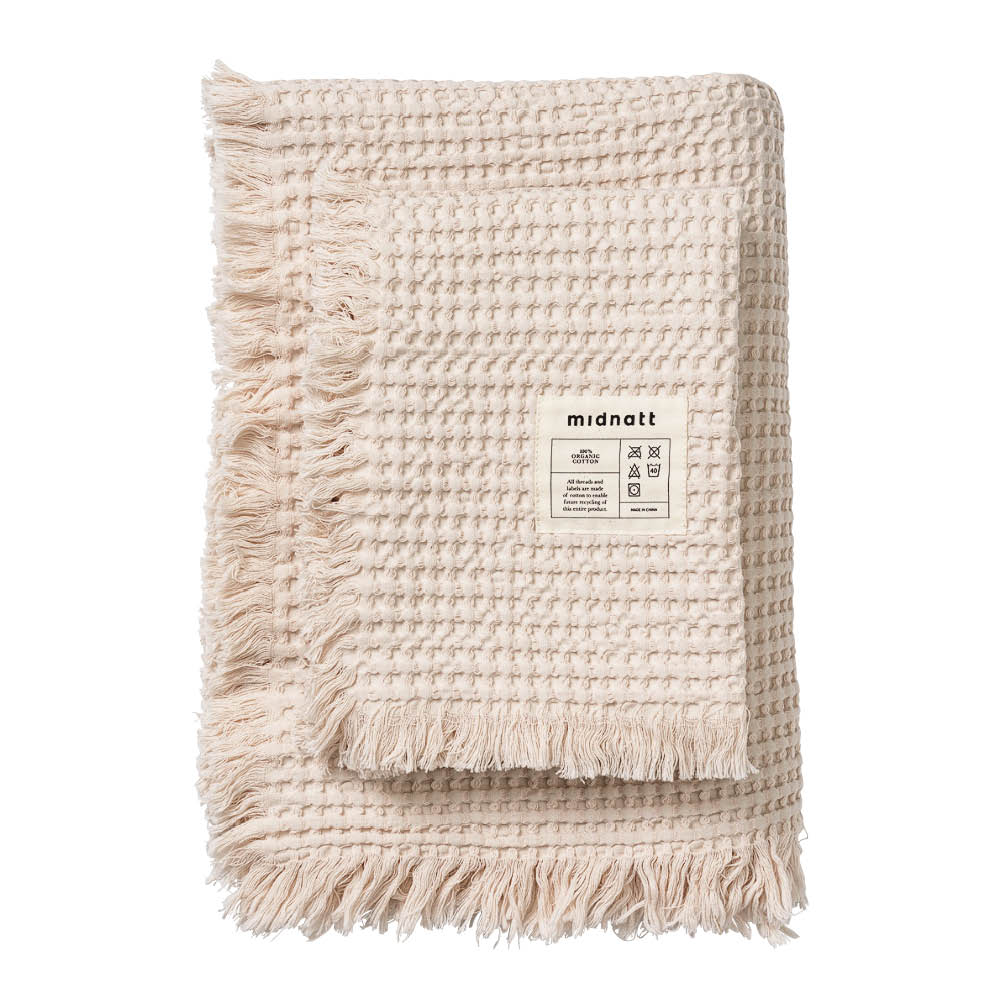 Midnatt Perlino handduk våfflad 50x70 cm off-white