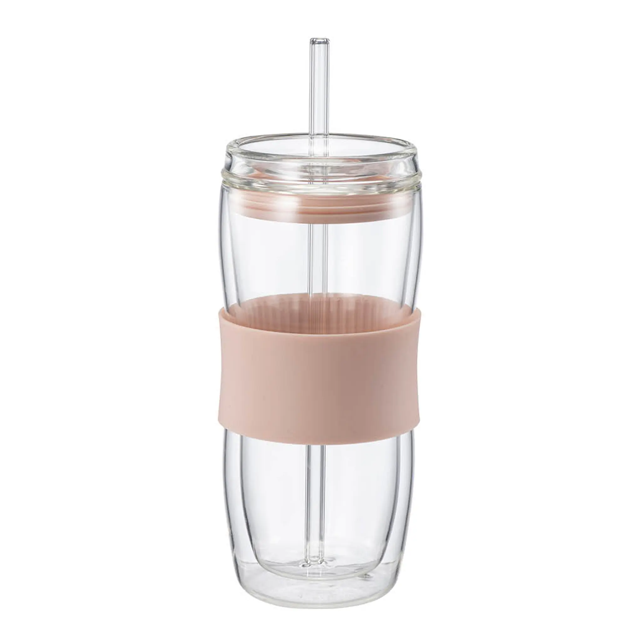 Modern House Sipster dubbelväggat dricksglas 50 cl klar dammrosa